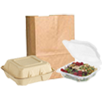 To-go container boxes and bags